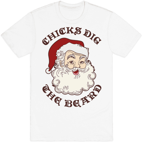 Santa Chicks Dig The Beard Mens T-shirt - Final Fantasy Shirt (484x484), Png Download
