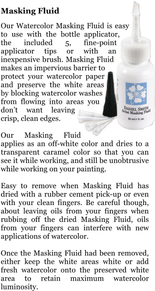Masking Fluid Our Watercolor Masking Fluid Is Easy - Daniel Smith : Artist Masking Fluid : 30ml (314x618), Png Download