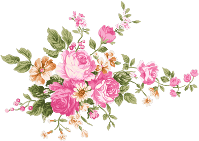 Ramo De Flores De Epoca - Flores Acuarela Vintage Png Gratis (400x400), Png Download