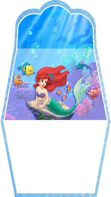 The Little Mermaid Birthday Free Printable Purse Invitations - Ariel's Ocean Floor Fun (363x640), Png Download