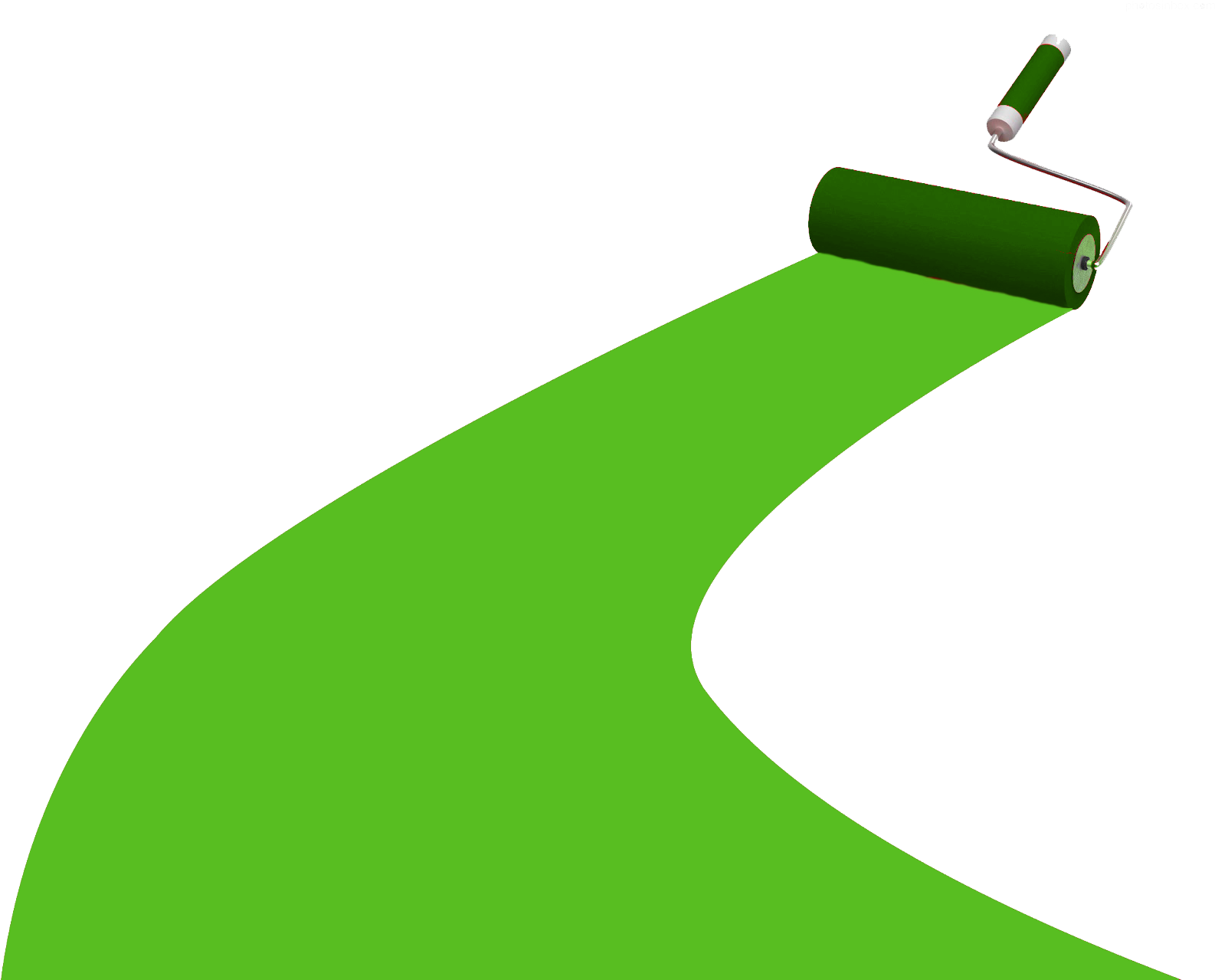 Brush Clipart Green Paint - Paint Roll Brush Png (1600x1280), Png Download