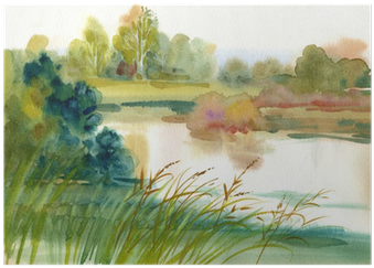 Watercolor Landscape Collection - Watercolor Painting (400x400), Png Download