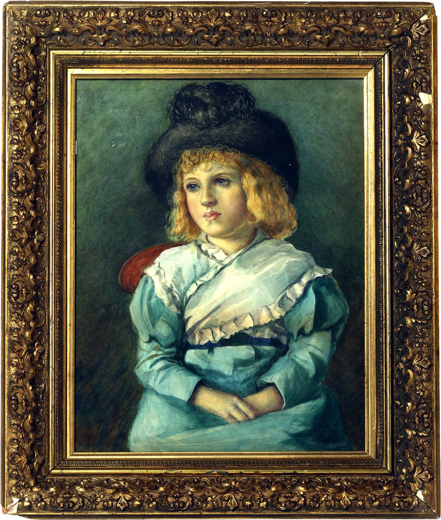 Watercolor Of Young Boy With Hat - Watercolor Painting (1719x1719), Png Download