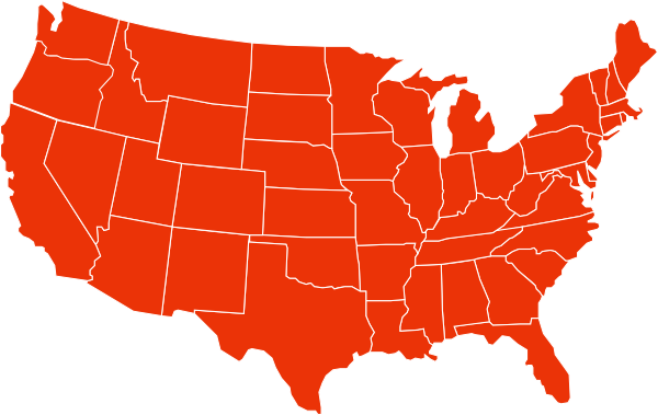 Usa Map Png - Usa Blank Map Png (600x379), Png Download