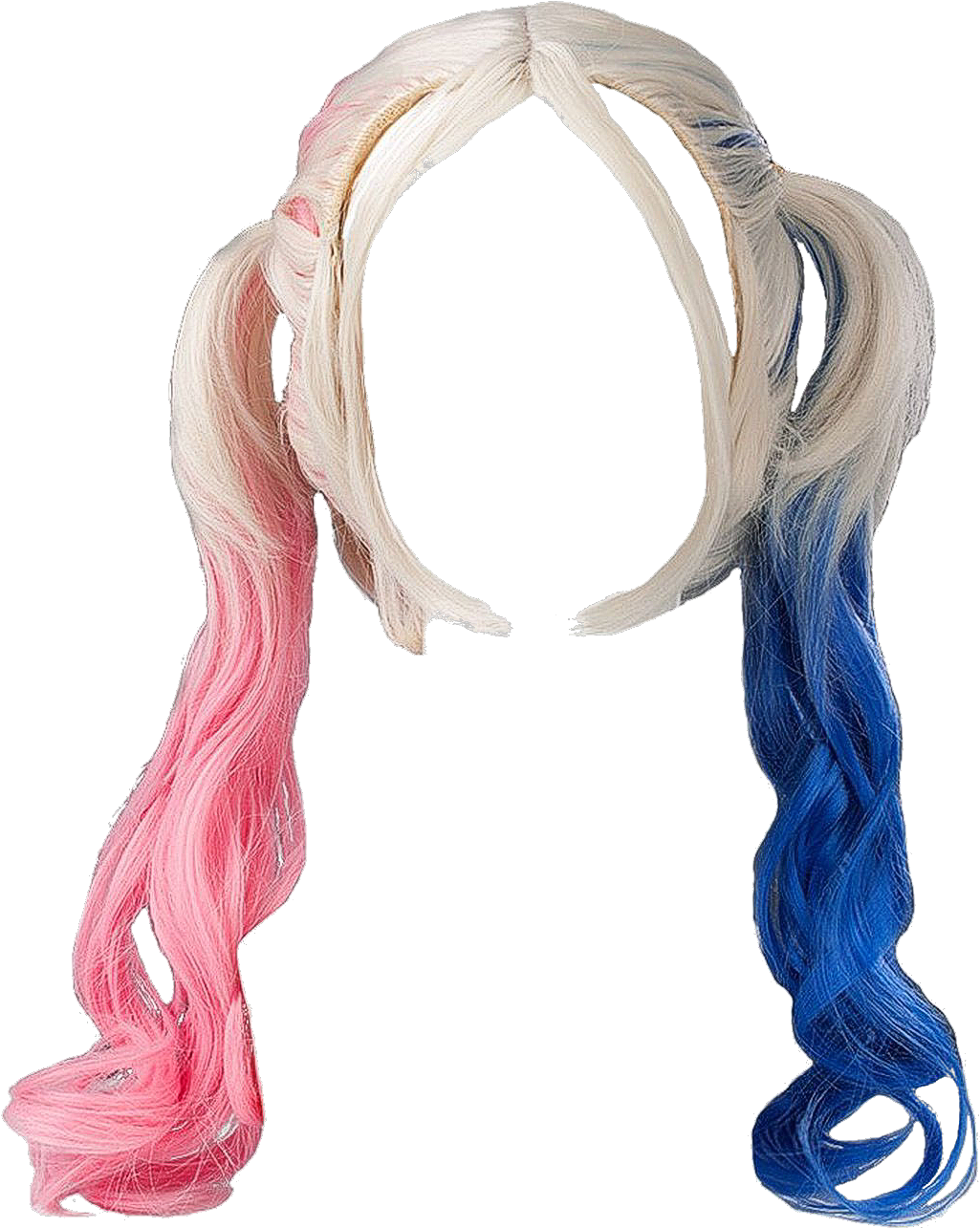 Harley Quinn Hair Png - Suicide Squad Harley Quinn Gradient Wig Pink&blue (1125x1500), Png Download