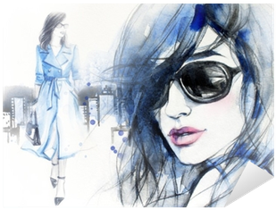 Woman In Coat - Abstract Woman (400x400), Png Download