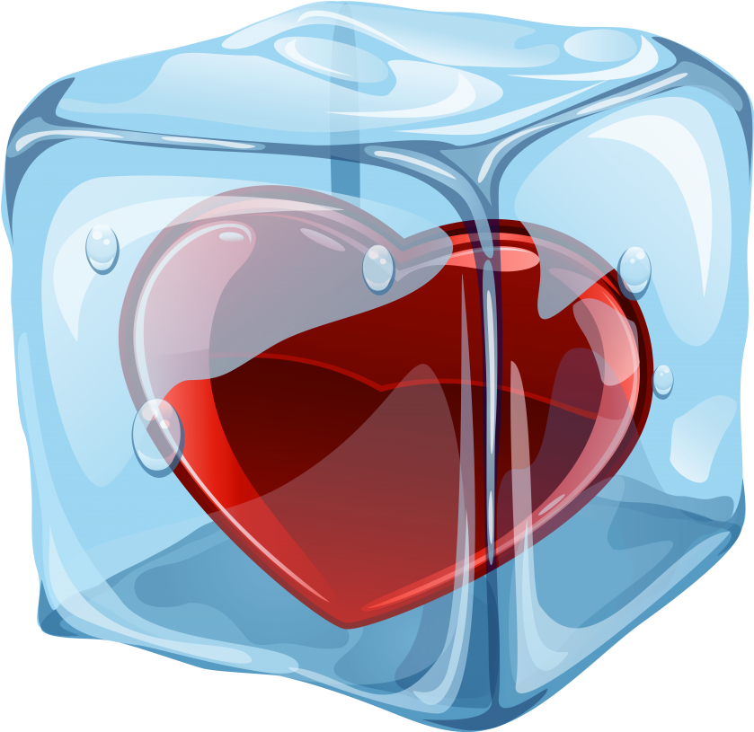 Free Png Heart In Ice Cube Png Images Transparent - Ice Heart Psd (850x826), Png Download