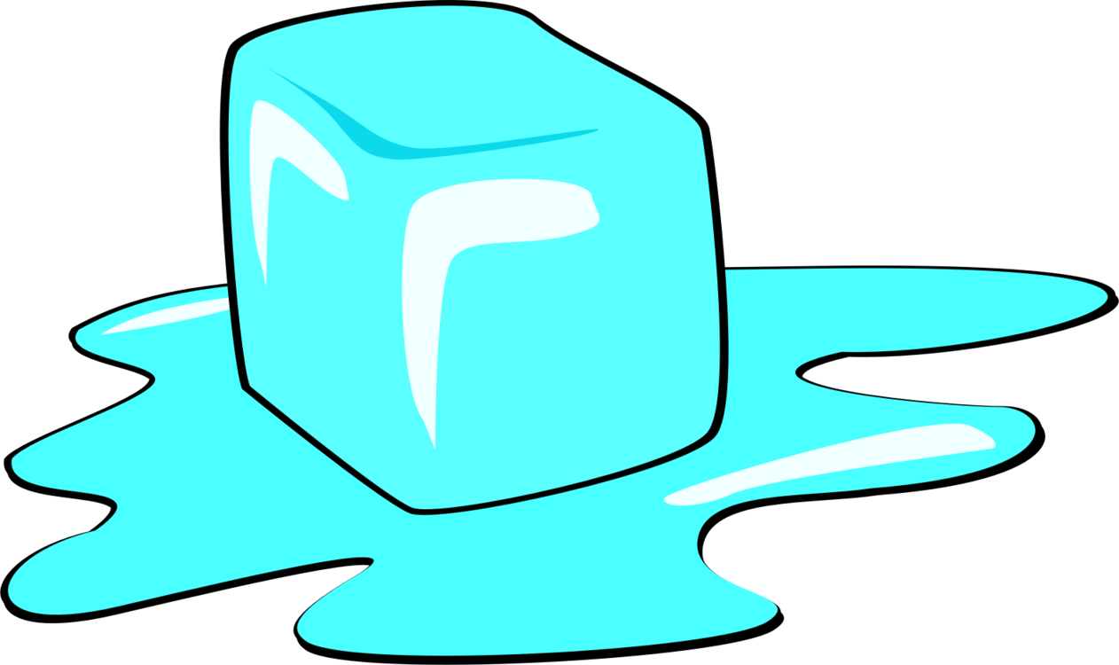 Ice Cube Drawing - Melt Clipart (1262x750), Png Download