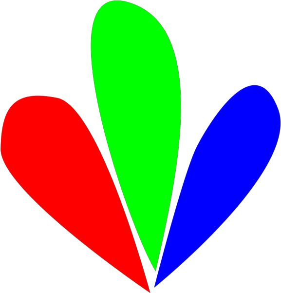 Rgb Flower Petals Clip Art - Flower Petal Clip Art (570x595), Png Download