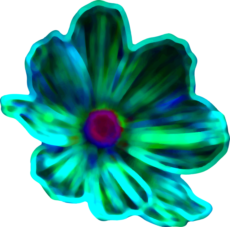 Petal Flower Diagram Yellow Blue - Flower (761x750), Png Download