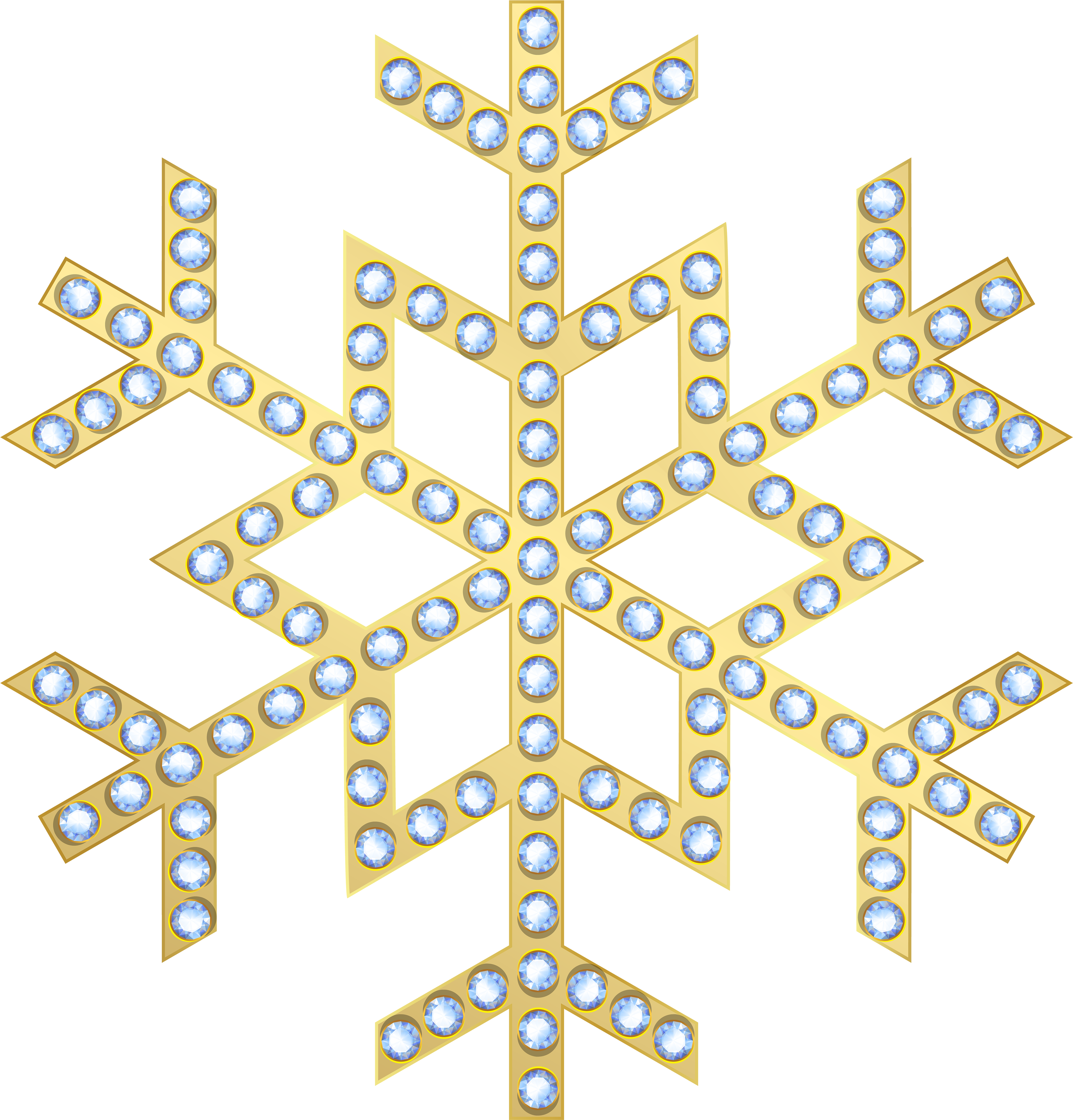 Snowflake Gold Transparent Clip Art - Snowflakes Gold Transparent Background (4789x5000), Png Download