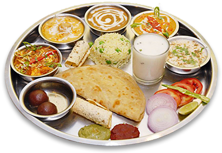 The Best Thali - Indian Veg Thali (511x309), Png Download