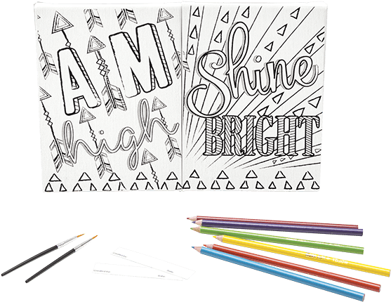 Watercolor Canvas Aim High Shine Bright - Watercolor Painting (600x600), Png Download