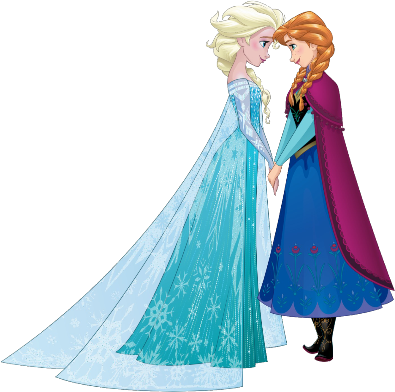 Elsa And Anna Sisters - Anna And Elsa Png (1280x1267), Png Download