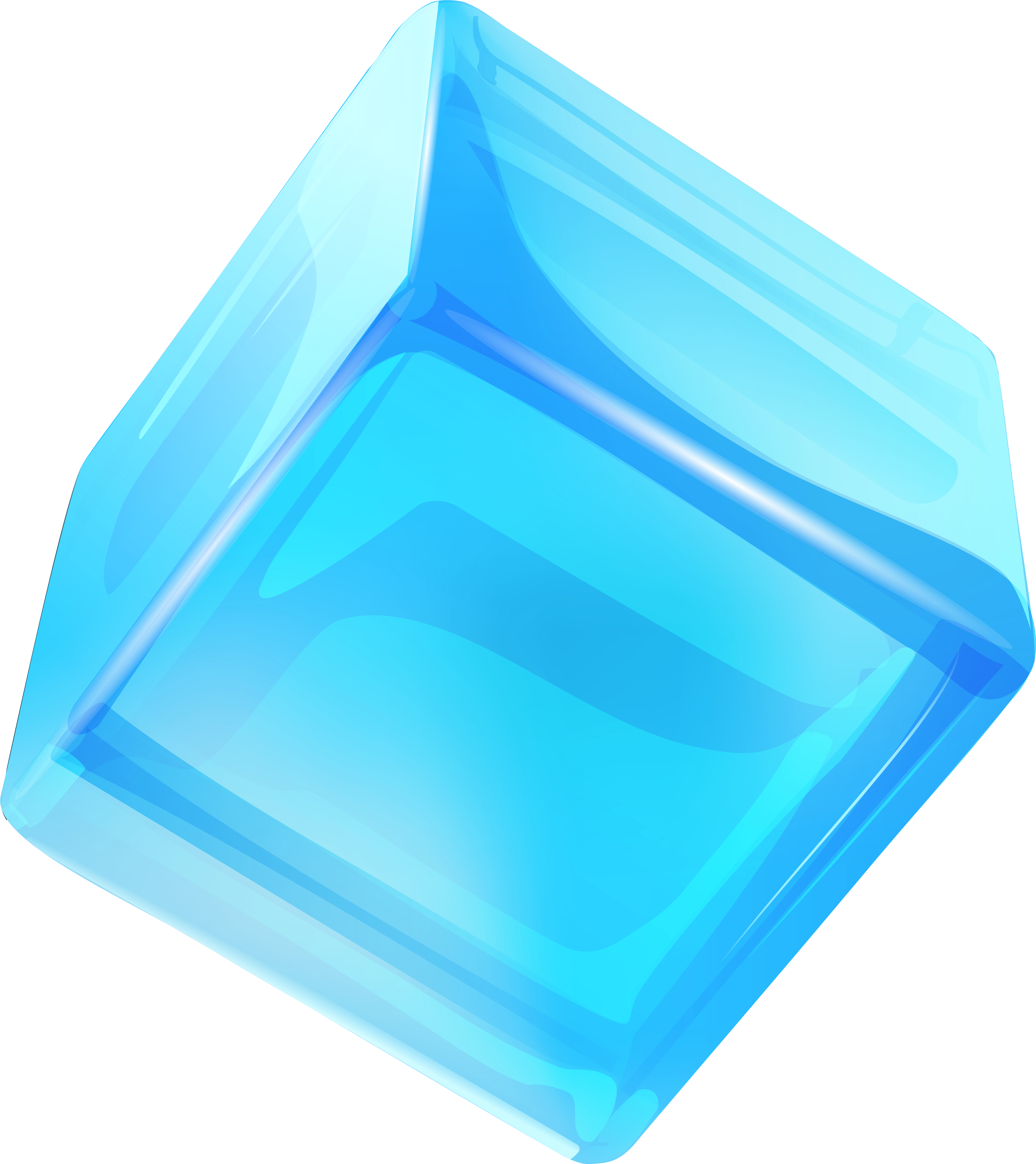 Blue Ice Cube Png - Cubo Gelo Desenho (446x500), Png Download