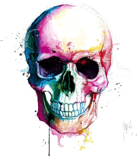 Skull Calavera Drawing Color Painting - Patrice Murciano Skull (564x564), Png Download