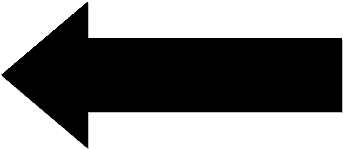 Black Left Arrow - Portable Network Graphics (1138x494), Png Download