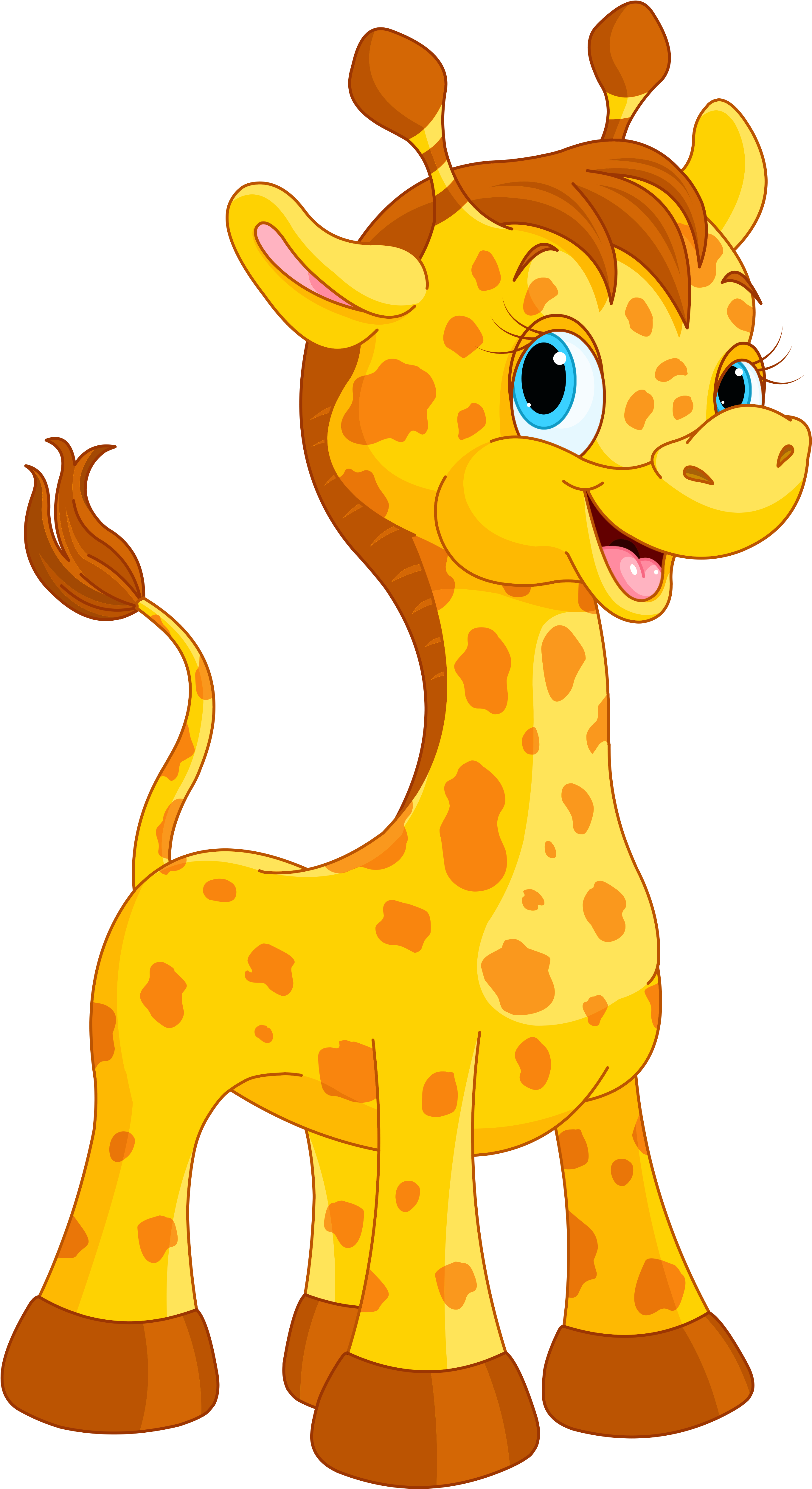 Cute Giraffe Clipart (2994x5074), Png Download