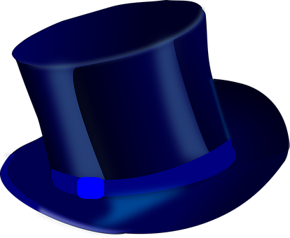 Top Hat Stovepipe Hat Topper Cap Club Blue - Sombrero De Copa Azul (414x340), Png Download