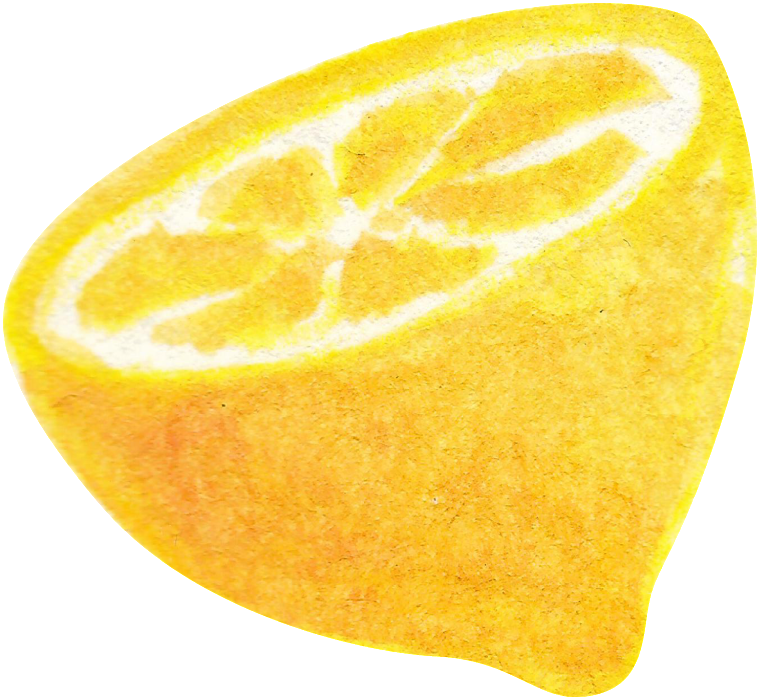 Watercolor Hand Painted Half Lemon Transparent Fruit - Portable Network Graphics (1024x826), Png Download
