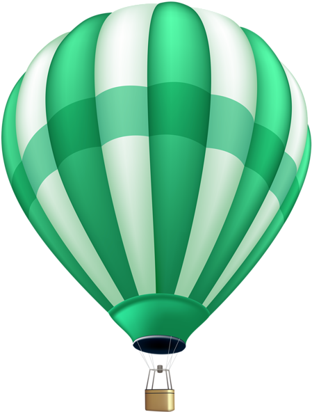Svg Royalty Free Library Clip Art Image Gallery Yopriceville - Green Hot Air Balloon Png (454x600), Png Download