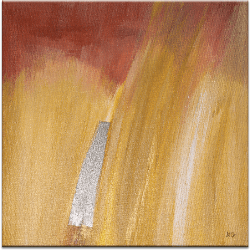 Fire Study - Artist Lane Fire Study 4 By Karen Hopkins Framed Painting (900x900), Png Download