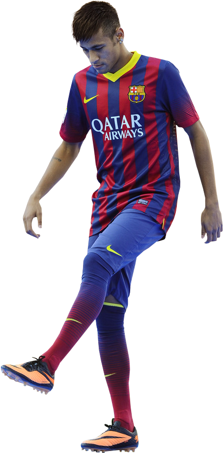 Neymar Barcelona By Bauti (png) - Imagenes Sin Fondo Del Barcelona (681x1024), Png Download
