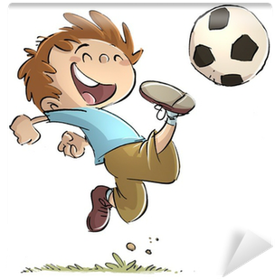 Kick Ball Cartoon (400x400), Png Download