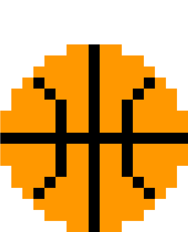 Pelota De Baloncesto - Basketball Perler Bead Pattern (1184x1184), Png Download