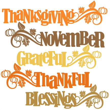 Cute Turkey Silhouette Png - Thanksgiving Word Clip Art (432x432), Png Download