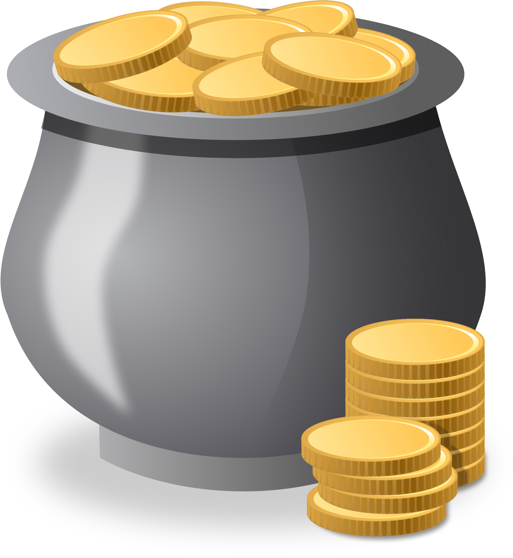 Open - Money Pot Clipart (2000x2143), Png Download