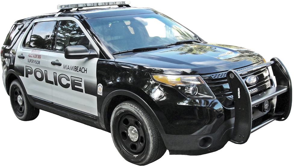 Miami - Police Car (1000x575), Png Download