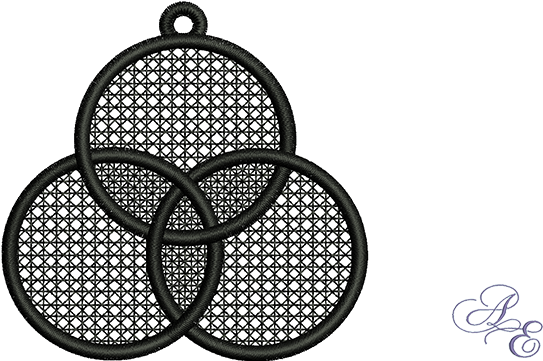 Lace Triple Circle - Circle (722x361), Png Download