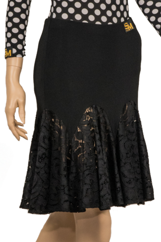 Lace Smooth Circle Latin & Rythm Skirt - Skirt (320x480), Png Download