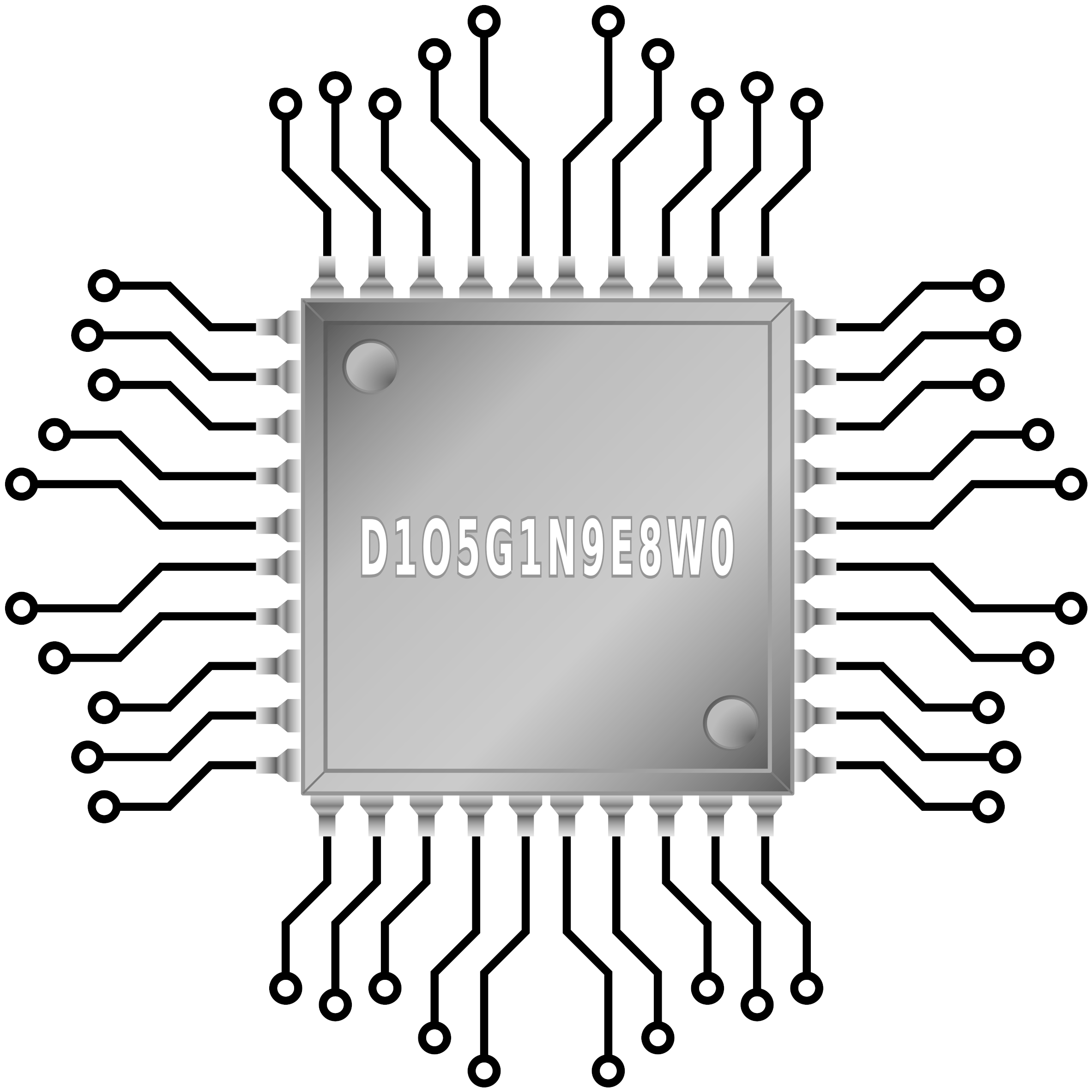 Big Image - Microchip Png (2400x2400), Png Download