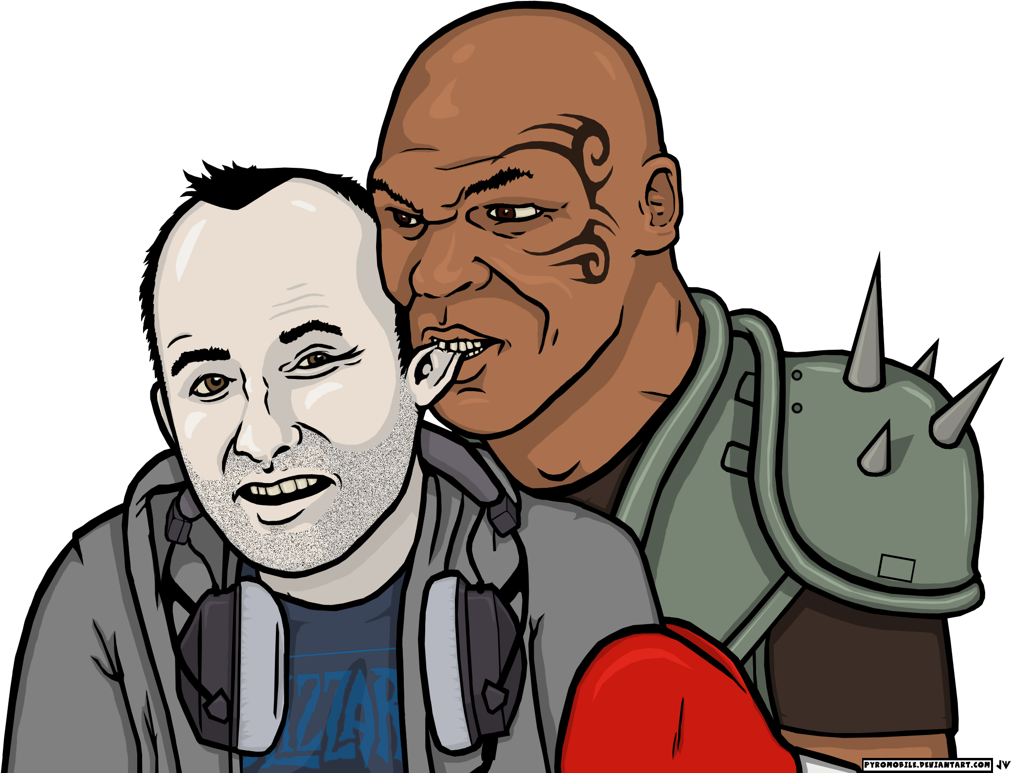 Sips Meets Mike Tyson - Mike Tyson Cartoon Png (2178x1796), Png Download
