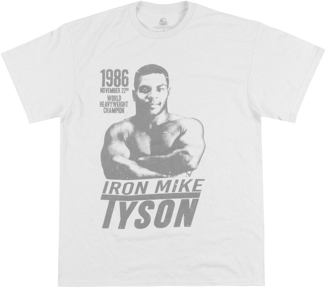 Mike Tyson Men's 1986 World Heavy Weight Champion Heather (1151x1000), Png Download