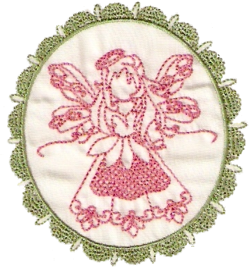 Lace Angel 1 Lace Angel 02cutout - Lace (416x431), Png Download