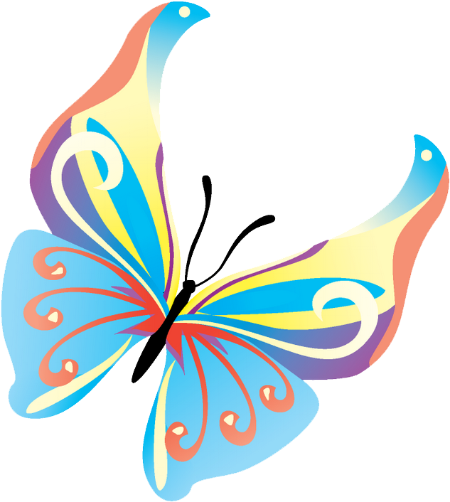 Butterflies Vector Transparent Background - Transparent Background Butterfly Clipart (1000x1000), Png Download