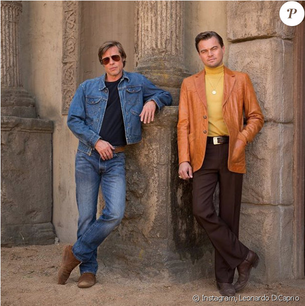 Leonardo Dicaprio Et Brad Pitt Sur La Première Photo - Leonardo Dicaprio Brad Pitt Tarantino (950x610), Png Download