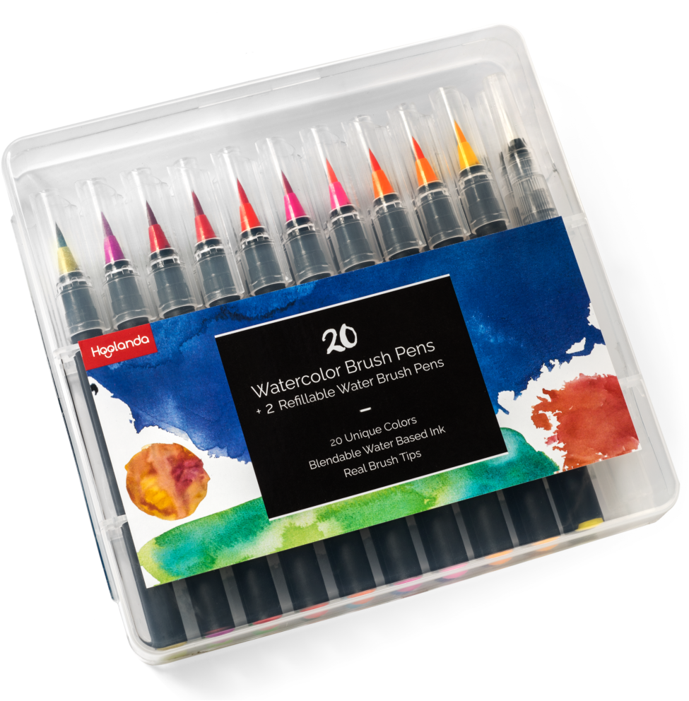 Hoolanda Watercolor Brush Pens - Brush (1024x1024), Png Download