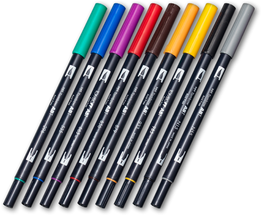 Tombow Brush Pens Transparent (600x600), Png Download