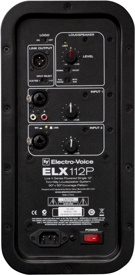 Ev Electro Voice Elx112p 12" Active 2-way Dj Pa Speakers - Electro Voice Elx112p (950x950), Png Download