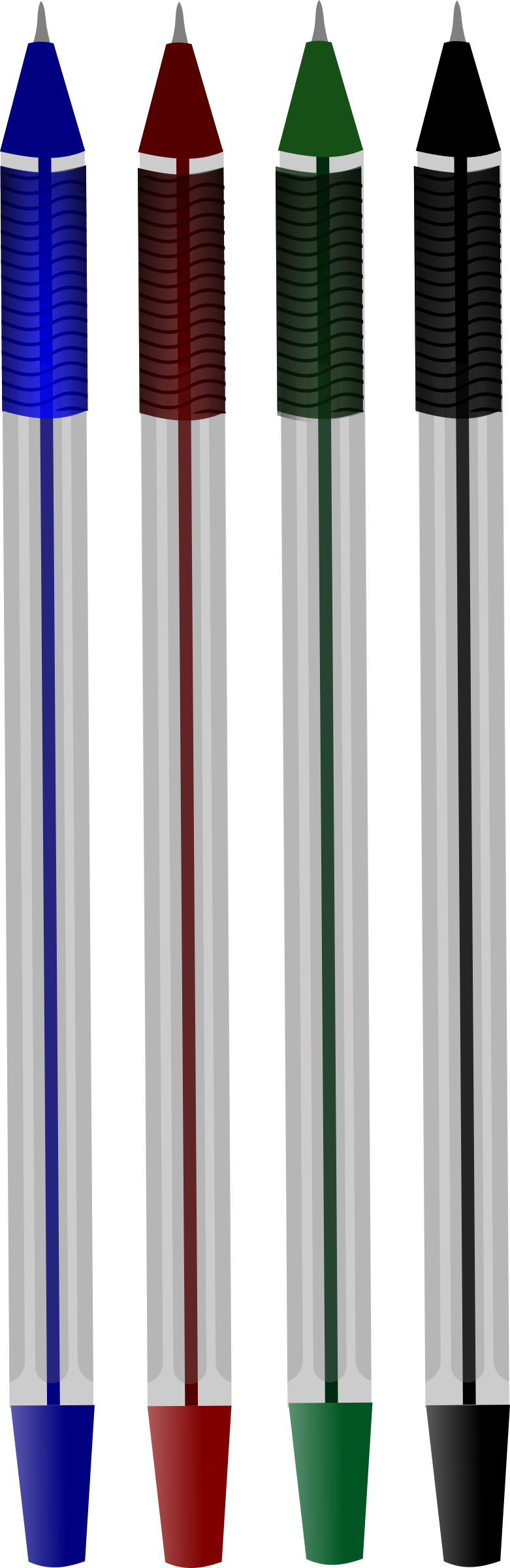 This Free Icons Png Design Of Color Ballpoint Pens (781x2400), Png Download