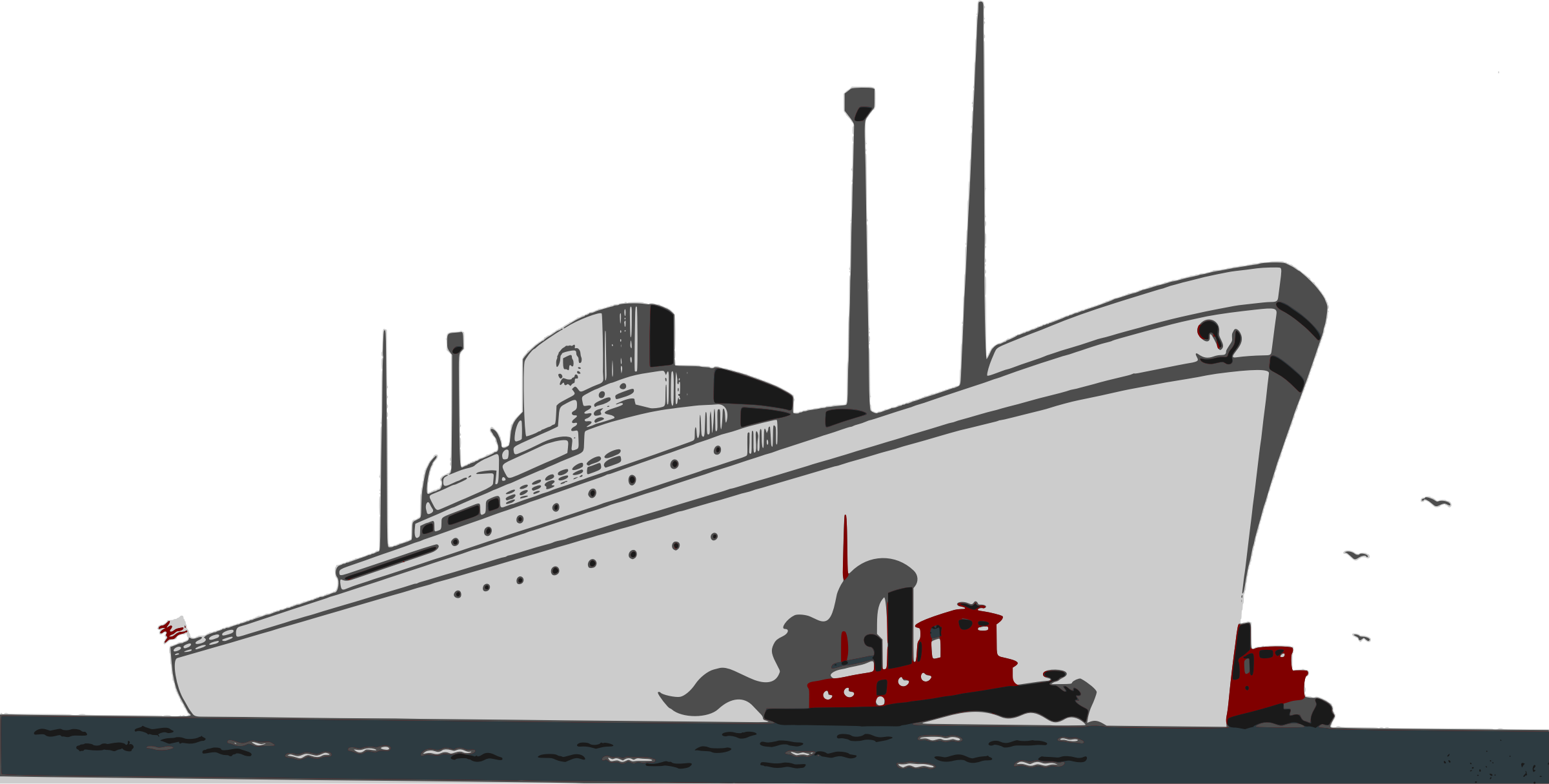 This Free Icons Png Design Of Cruise Liner (2400x1216), Png Download