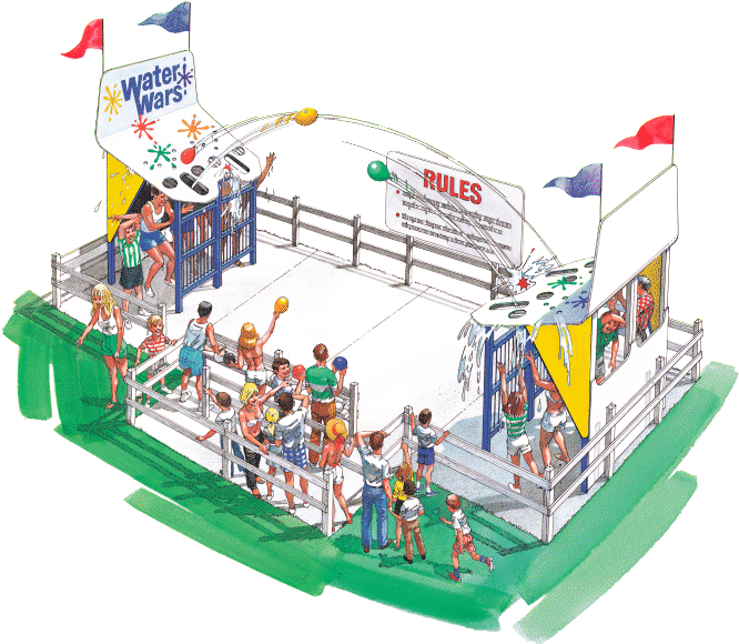 Play The Ultimate Water Balloon Game Water Wars Is - Prairie Funland (689x606), Png Download