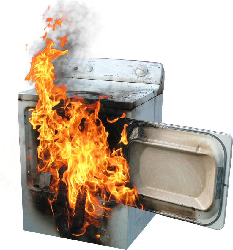 Benefits Of Dryer Vent Cleaning - Dryer Vent On Fire (918x843), Png Download