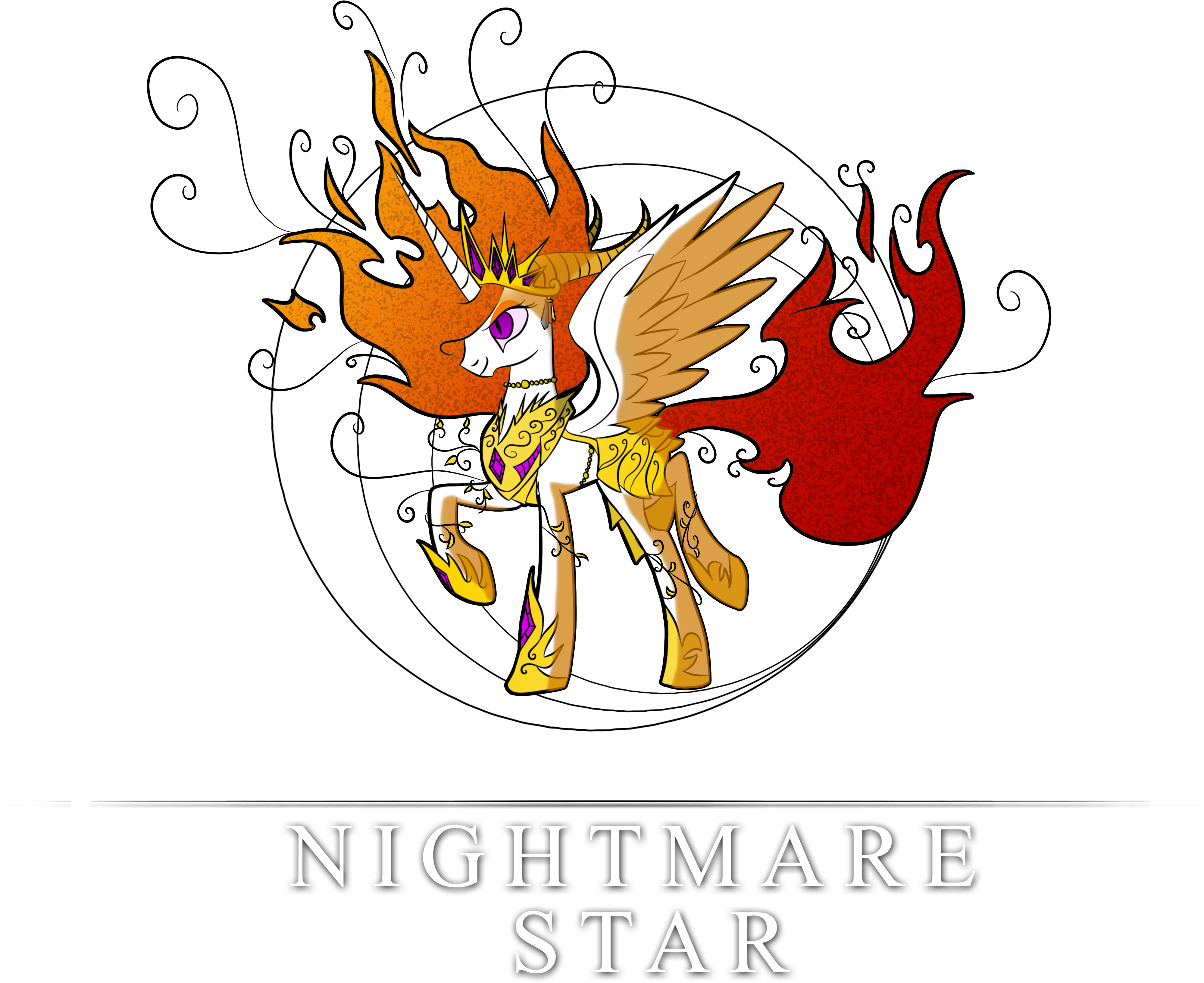 Queen Nightmare Star - Comics (3996x3478), Png Download