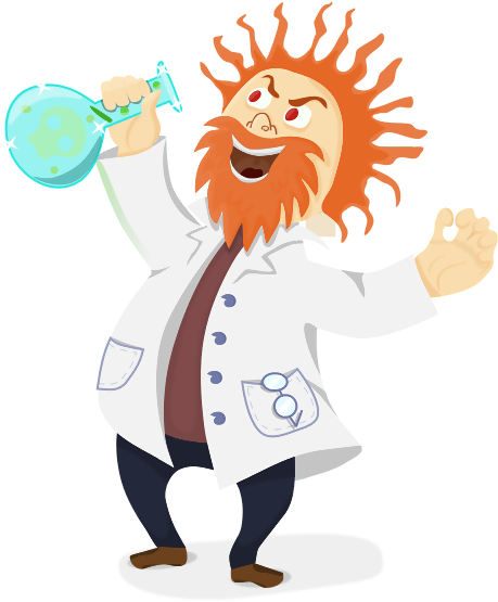 Crazy Scientist - Scientist Png (800x594), Png Download