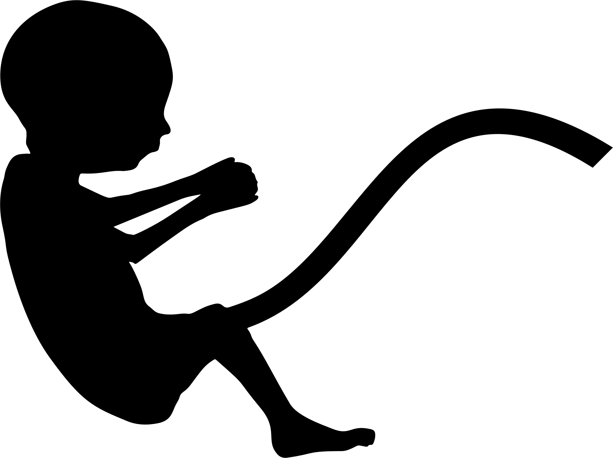 This Free Icons Png Design Of Fetus Silhouette (2108x1576), Png Download